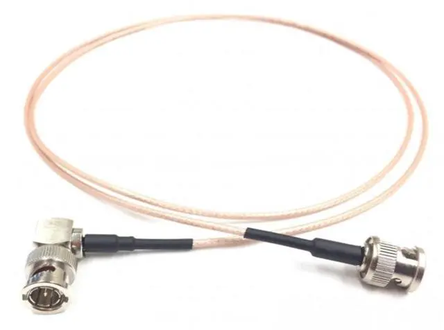 Alt view image 3 of 3 - 25 Foot BNC Right Angle Male to BNC Male RG179 75 Ohm Cable by