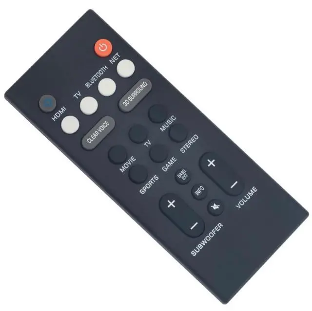 Alt view image 2 of 5 - YAS-209 Replacement Remote Control for Yamaha Soundbar in Living Rooms or Rooms, No Programming or Pairing Needed, Replace Remote Compatible Models YAS-209 YAS-109 YAS-CU209 NS-WSW44 YAS209 YAS109