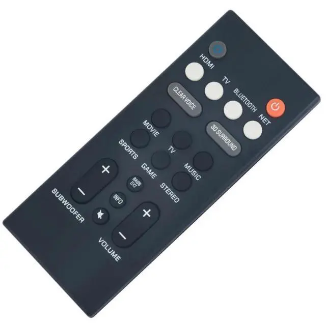 Alt view image 3 of 5 - YAS-209 Replacement Remote Control for Yamaha Soundbar in Living Rooms or Rooms, No Programming or Pairing Needed, Replace Remote Compatible Models YAS-209 YAS-109 YAS-CU209 NS-WSW44 YAS209 YAS109