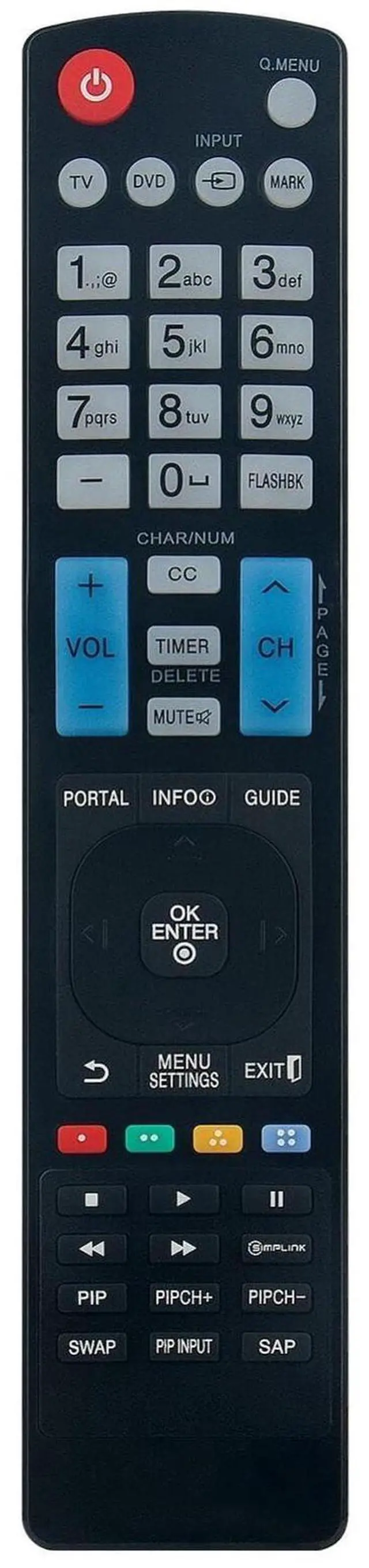 Main image of AKB73755450 TV Remote Control for LG TV in Living Rooms or Rooms | Replacement Models AKB73755414, Replacement Remote Compatible Models 55LX570H 32LX560H 40LX570H