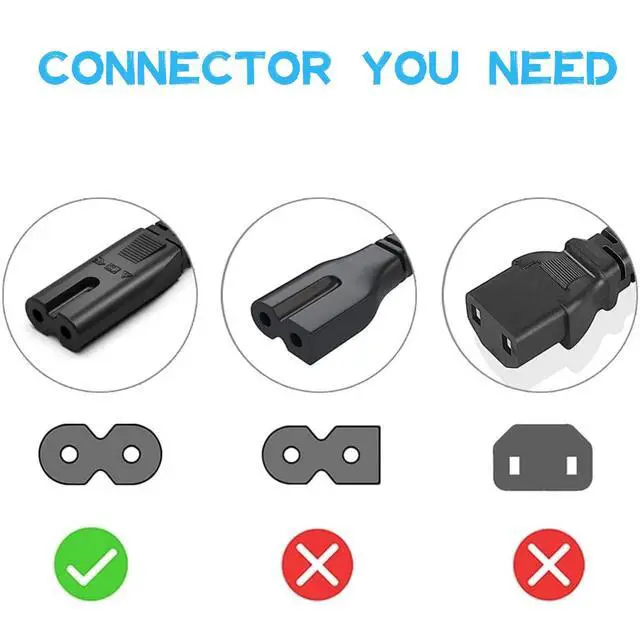 Alt view image 5 of 5 - AC Power Cord Cable Compatible with LG 65UP7000PUA 55UP7050ZUA 65UP7050ZUA LED TV