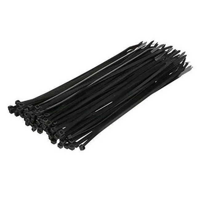 Alt view image 4 of 5 - Cable Ties, 11 In. Long, 50 Lbs. Max Load, UV Black, Pack of 100