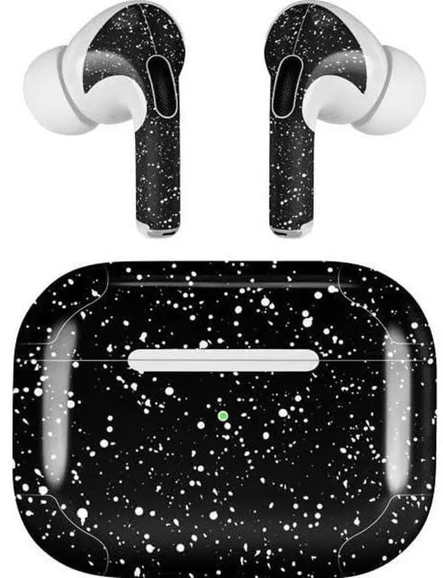 Main image of Decal Audio Skin Compatible with Apple AirPods Pro - Black Speckle Design