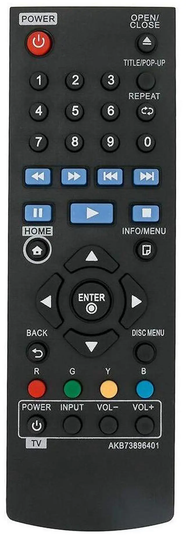 Main image of Replacement Remote Control Controller for LG BP175 Region Free Blu-ray Player
