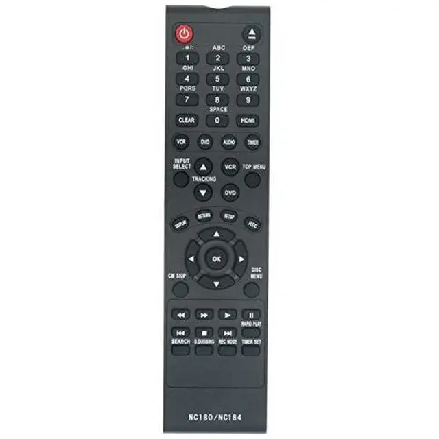 Alt view image 5 of 7 - New NC180 NC180UH Replace Remote Control for Funai DVD VCR ZV427FX4 ZV427FX4A