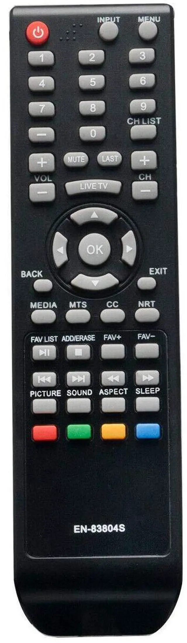 Main image of EN-83804S Replace Remote for Sharp TV LC-40Q307U LC-65Q6020U LC-40P3000U