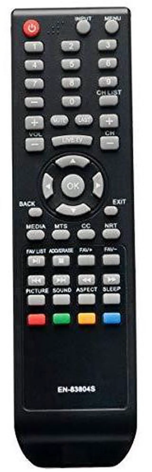 Alt view image 4 of 6 - EN-83804S Replace Remote for Sharp TV LC-40Q307U LC-65Q6020U LC-40P3000U