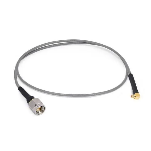 Alt view image 2 of 2 - RF Cable Assembly, SMA Male to GPPO (mini-SMP, SMPM) Female Right Angle, DC-26.5GHz, Low Loss Phase Stable (100 mm)