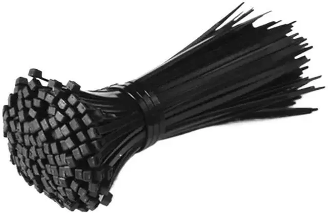 Main image of Self-Locking Plastic Nylon Tie 100 PCS Black 5X300cable Tie Fastening Ring3X200 Cable Tie Zip Wraps Strap Nylon Cable Set(5x300mm)