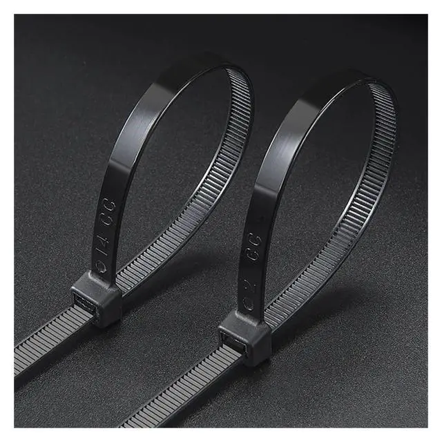 Alt view image 5 of 7 - Self-Locking Plastic Nylon Tie 100 PCS Black 5X300cable Tie Fastening Ring3X200 Cable Tie Zip Wraps Strap Nylon Cable Set(5x300mm)