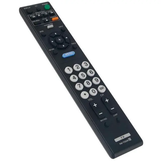 Alt view image 2 of 5 - RM-YD028 TV Remote Control for Sony TV in Living Rooms or Rooms | Size approximately About 8 x 2 x 0.6 in, Replacement Remote Compatible Models KDL-19L5000 KDL19M4000 KDL19M4000/D