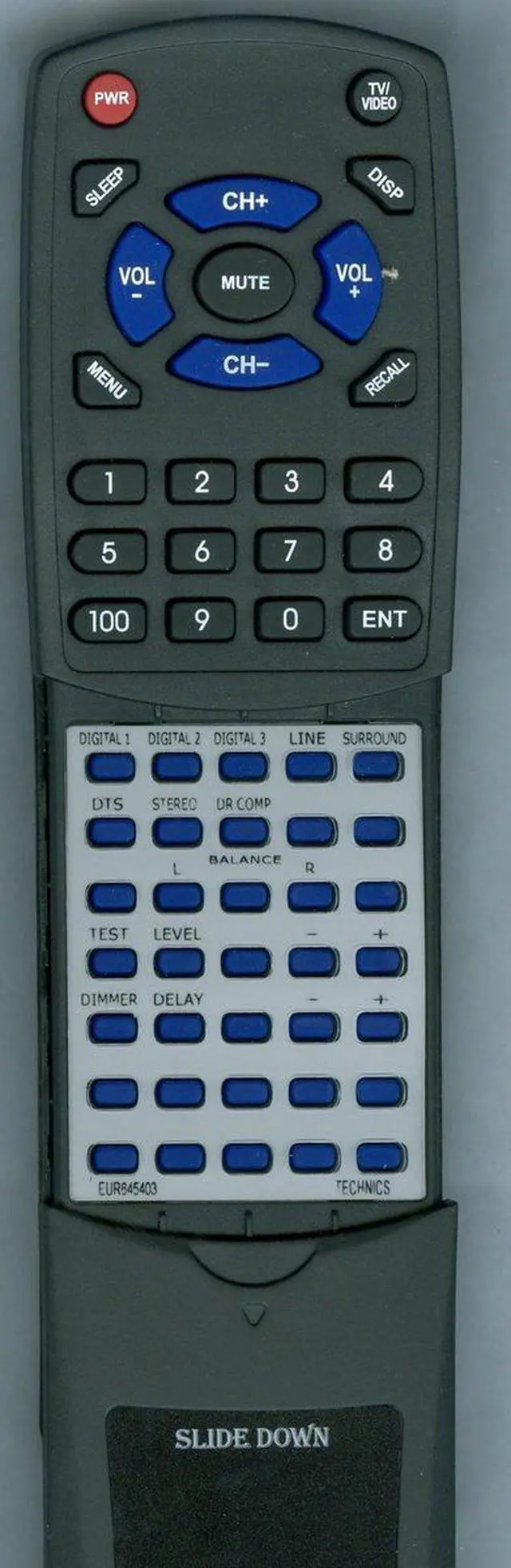 Main image of Replacement Remote Control for Technics EUR645403, SHAC500D