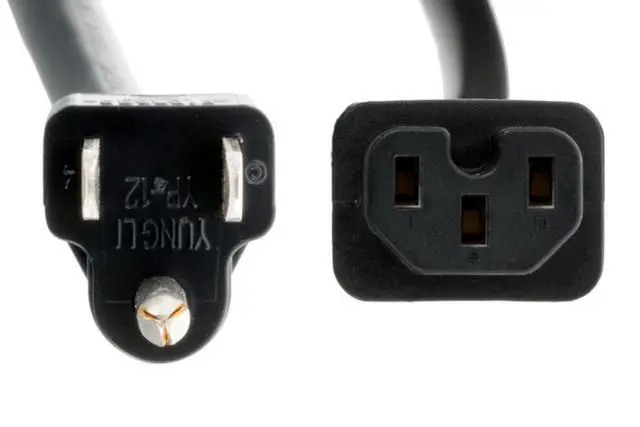 Alt view image 2 of 4 - Heavy Duty AC Power Cord, (Compatible with Cisco P/N CAB-7KAC), 15A/125V, 14 AWG, 5-15P to C15, (NEMA 5-15P to IEC-60320-C15) 10 ft
