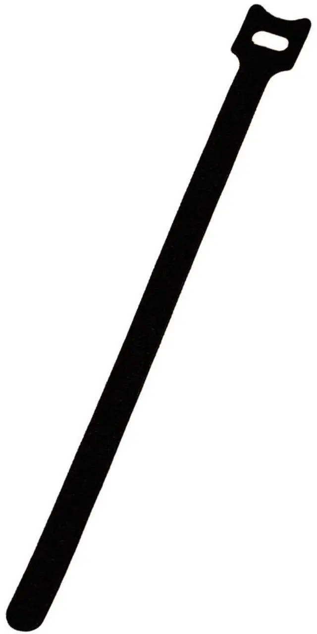 Main image of 10 Inch Hook and Loop Reusable Strap Cable Cord Wire Ties 25 Pack Black