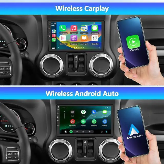 Alt view image 3 of 7 - Car Stereo MP5 Player for Honda CRV 2007-2011 | with Wireless CarPlay/Android Auto with WiFi GPS Navigation, 9in Touch Screen Car Radio with Bluetooth Backup Camera FM