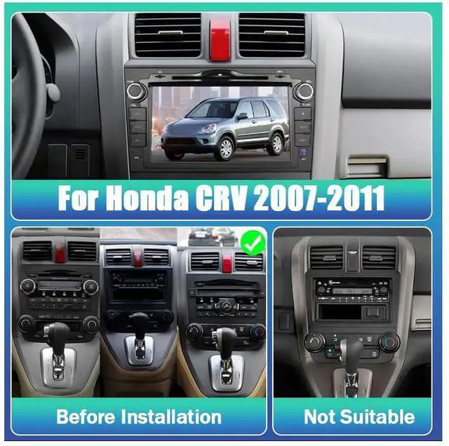 Alt view image 2 of 7 - Car Stereo MP5 Player for Honda CRV 2007-2011 | with Wireless CarPlay/Android Auto with WiFi GPS Navigation, 9in Touch Screen Car Radio with Bluetooth Backup Camera FM