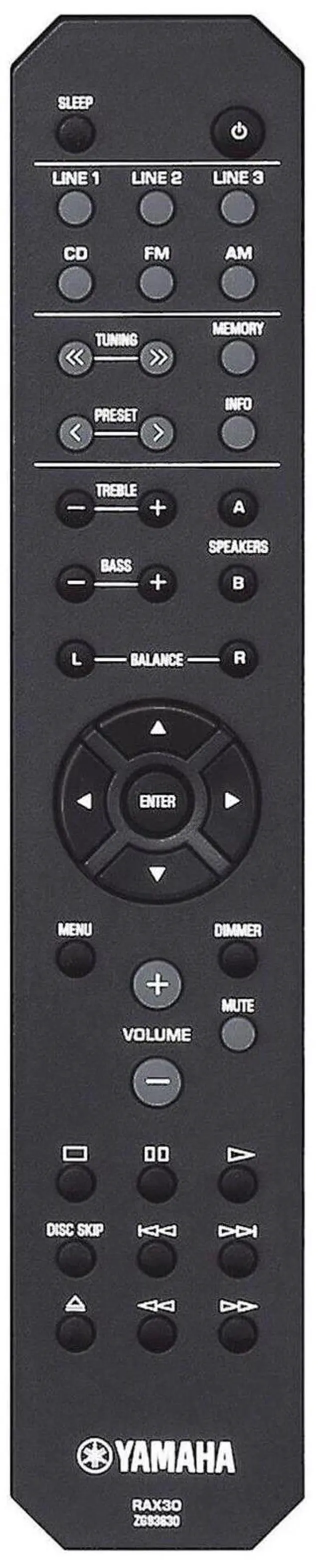 Main image of Replacement Remote Control Controller for Yamaha R-S201 R-S201BL 2-Channel Stereo Receiver