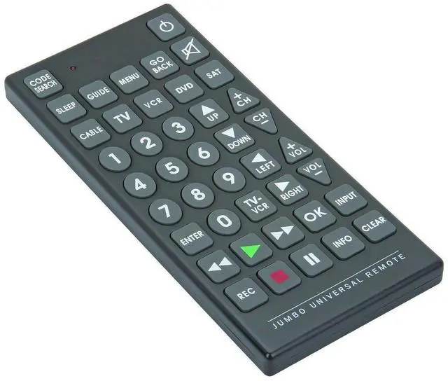 Main image of 8 in 1 Jumbo Universal Remote - Control up to 8 Devices - Tv, Dvd, Cable, Satelite, VCR