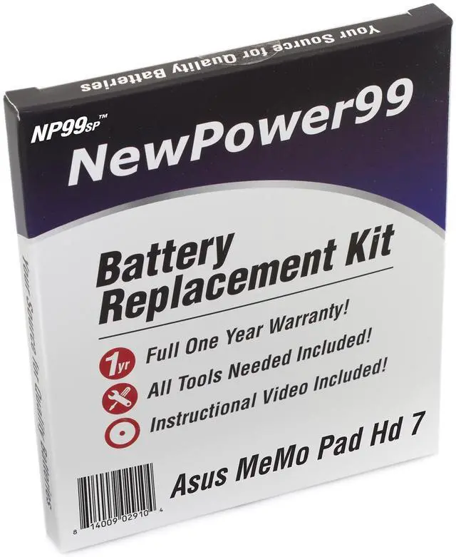 Main image of Battery Kit for Asus MeMo Pad HD 7 with Video, Tools and Battery from NewPower99