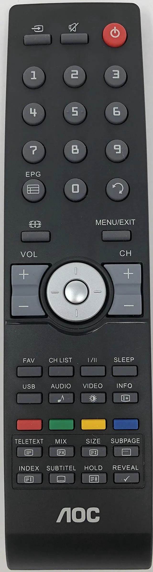 Main image of AOC TV Remote Control for AOC L32W761, L37W431, LE40H137M, L22W931, L26W831, L32W961, L42H961