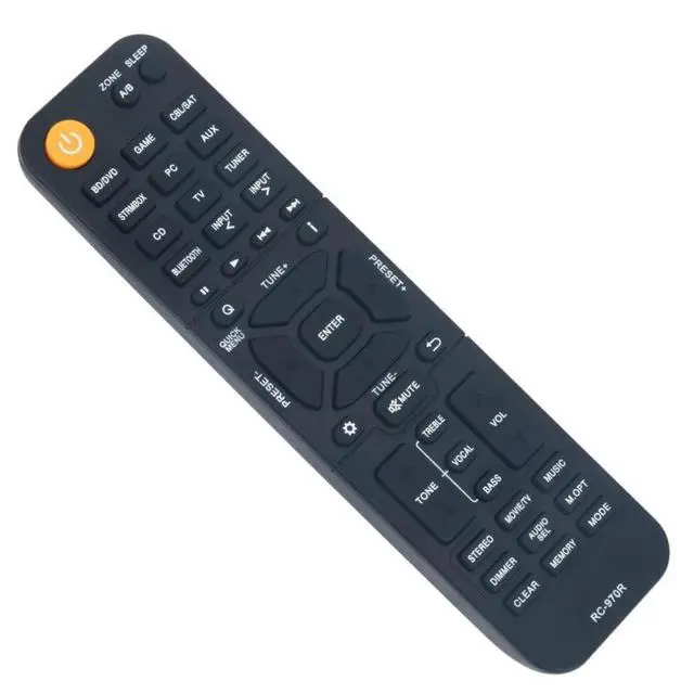 Alt view image 2 of 5 - RC-970R Replacement Remote Control for Onkyo AV Receiver | Use in Living Rooms or Rooms, No programming or pairing needed, Replace Remote Compatible Models TX-SR393 HT-R398 TX-SR494