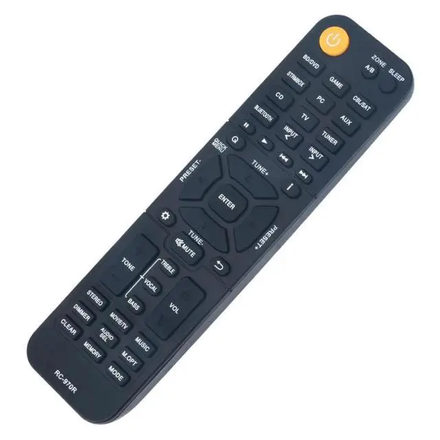 Alt view image 3 of 5 - RC-970R Replacement Remote Control for Onkyo AV Receiver | Use in Living Rooms or Rooms, No programming or pairing needed, Replace Remote Compatible Models TX-SR393 HT-R398 TX-SR494