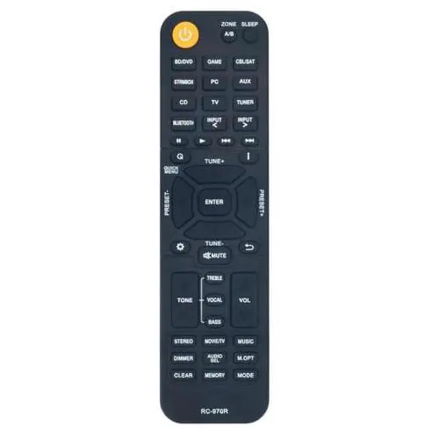 Alt view image 5 of 5 - RC-970R Replacement Remote Control for Onkyo AV Receiver | Use in Living Rooms or Rooms, No programming or pairing needed, Replace Remote Compatible Models TX-SR393 HT-R398 TX-SR494