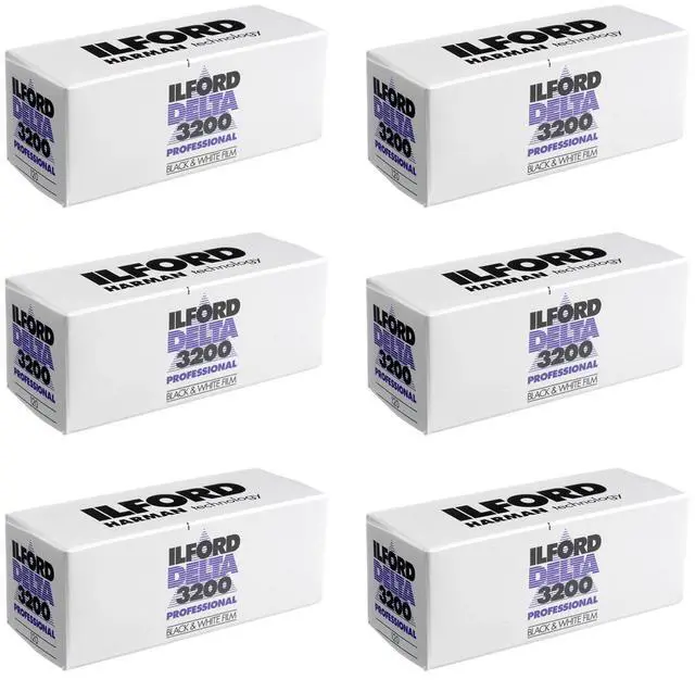 Main image of 6 X DELTA 3200 Professional, Black and White Print Film, 120 (6 cm), ISO 3200 (1921535)