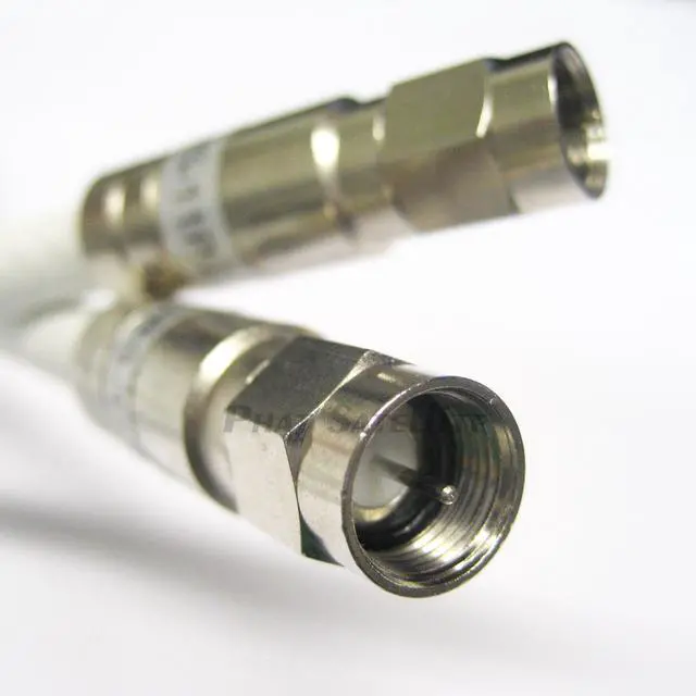 Main image of 1ft Made in USA Plenum RG-11 Coax 3Ghz HD Cable TV Antenna 14AWG 75 Ohm All Brass CONNECTORS CMP UL ETL Anti-Static Commercial FIRE Retardant Cut to Order Assembled in USA INTL