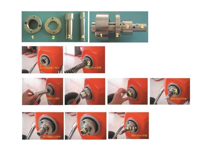 Alt view image 4 of 4 - 5/8" (16mm) C8 and 7/8" (22mm) C10 Small Cable Adapter Kit by for SDS200 & SDS200B