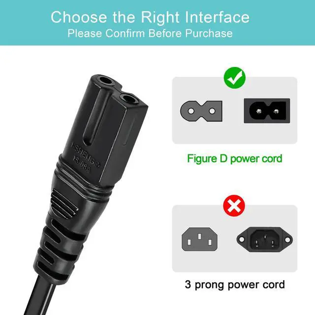 Alt view image 2 of 4 - 6ft Power Cable for Sony Portable Boombox AM/FM Radio CD Player CFD-6 CFD-8 CFD-9 CFD-10 CFD-12 CFD-17 CFD19 CFD20 CFD-21 CFD-30 CFD31 CFD44 CFD-59 CFD-100 CFD-101CFD-110 CFD-131 CFD-151
