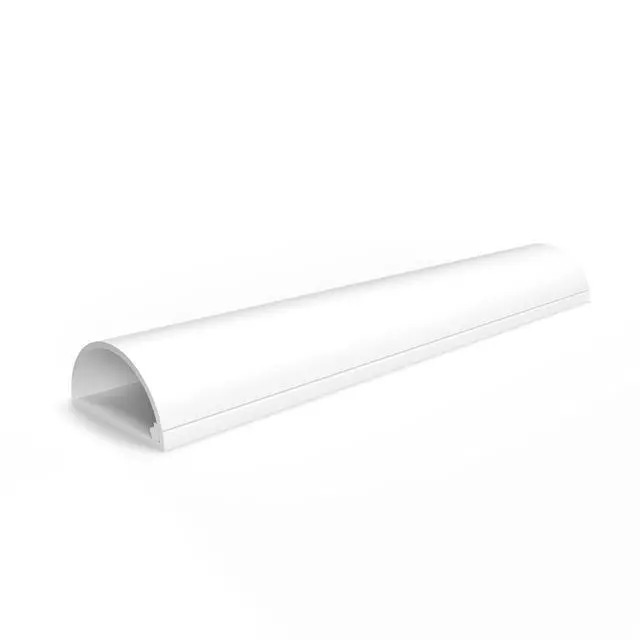 Alt view image 2 of 7 - Latching Cable Shield PVC Floor Cord Cover and Wall Cable Raceway Adhesive Tape Wire Protector - Medium - 45 Inch - White (Pack of 10)