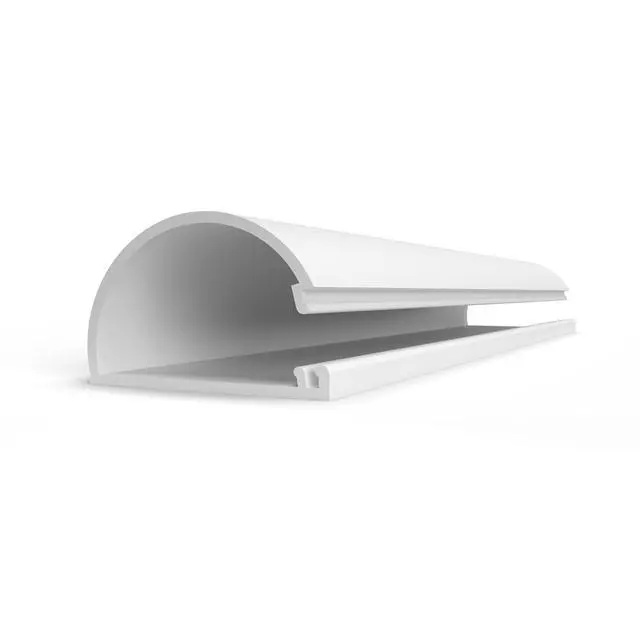 Alt view image 3 of 7 - Latching Cable Shield PVC Floor Cord Cover and Wall Cable Raceway Adhesive Tape Wire Protector - Medium - 45 Inch - White (Pack of 10)