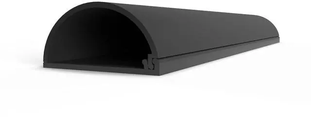 Alt view image 4 of 7 - Latching Cable Shield PVC Floor Cord Cover and Wall Cable Raceway Adhesive Tape Wire Protector - Medium - 45 Inch - Black (Pack of 10)