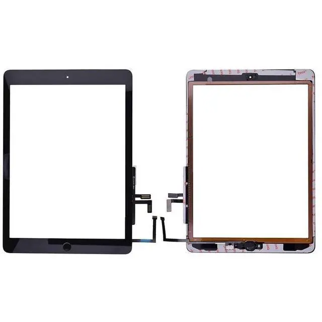Main image of Replacement for iPad 5th Generation 2017 Ver. Glass Touch Screen Digitizer Lens for iPad 5 A1822 A1823 USA (Black + Home Button)