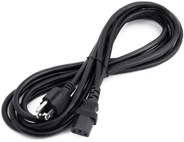 Main image of Universal Power Cord Extension, 3 Prong for Computer, Desktop Monitor, TV, Apple, Printer, Scanner, Projector, 18AWG, UL Approved, 12 Feet Black