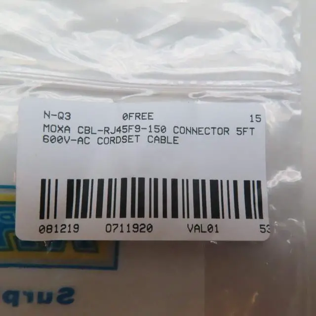 Alt view image 3 of 3 - CBL-RJ45F9-150 Connector Cable 5FT 600V-AC