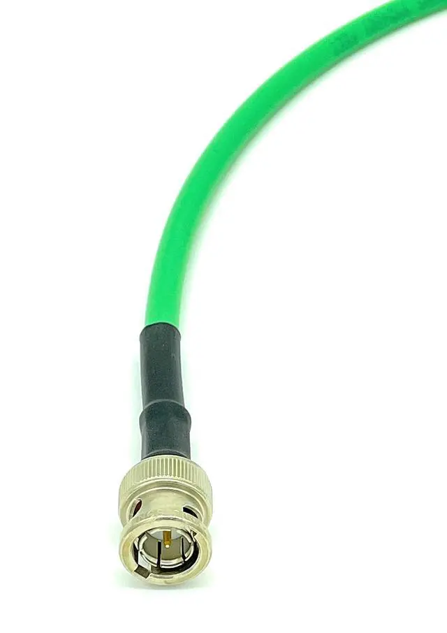 Alt view image 2 of 4 - 3ft 3G/6G HD SDI BNC Cable Belden 1505A RG59 - Green
