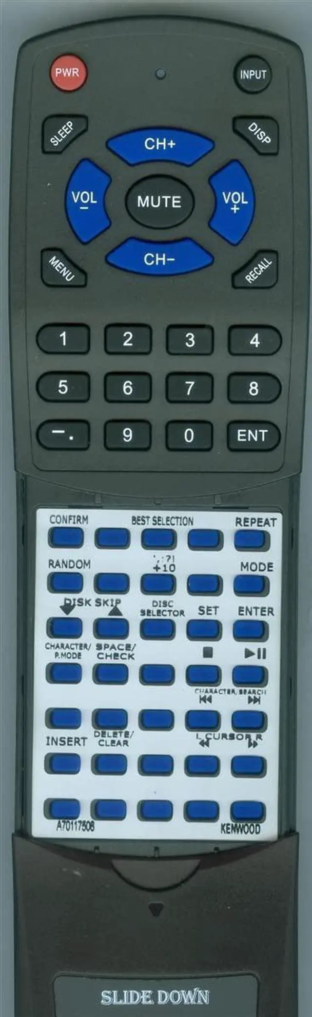 Main image of Replacement Remote for Kenwood RC-P0306, CD224M, CD223M, CD2260M, DPFJ5010, CD224MX