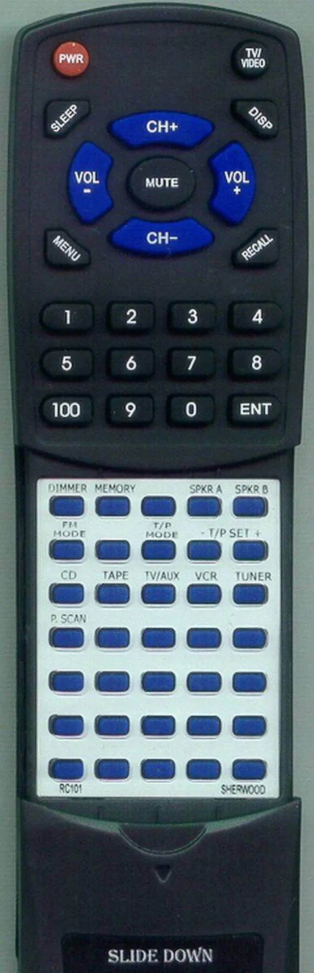 Main image of Replacement Remote Control for Sherwood RC101, RX4105