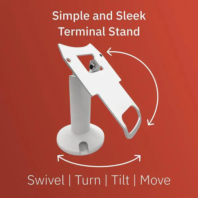Alt view image 3 of 6 - DCCStands Clover Mini/Clover Mini 3 7" Swivel and Tilt Stand and 10 Roll Case of Thermal Paper 2 1/4" x 85' Bundle, White