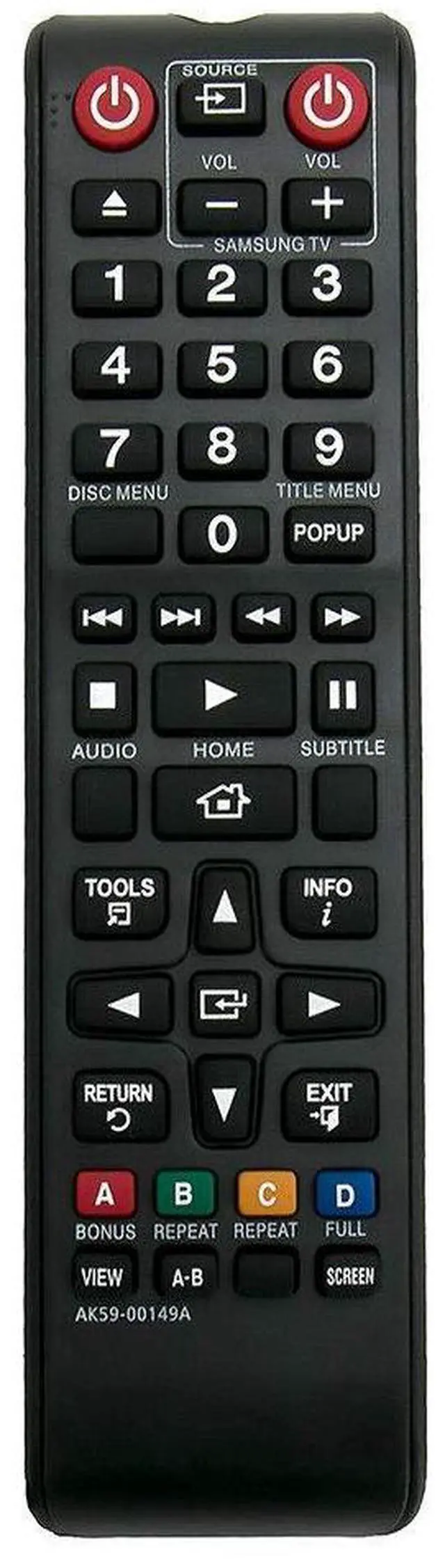 Main image of New AK59-00149A Replace Remote Compatible with Samsung Blu-Ray Disc Player BD-F5100 BD-FM51