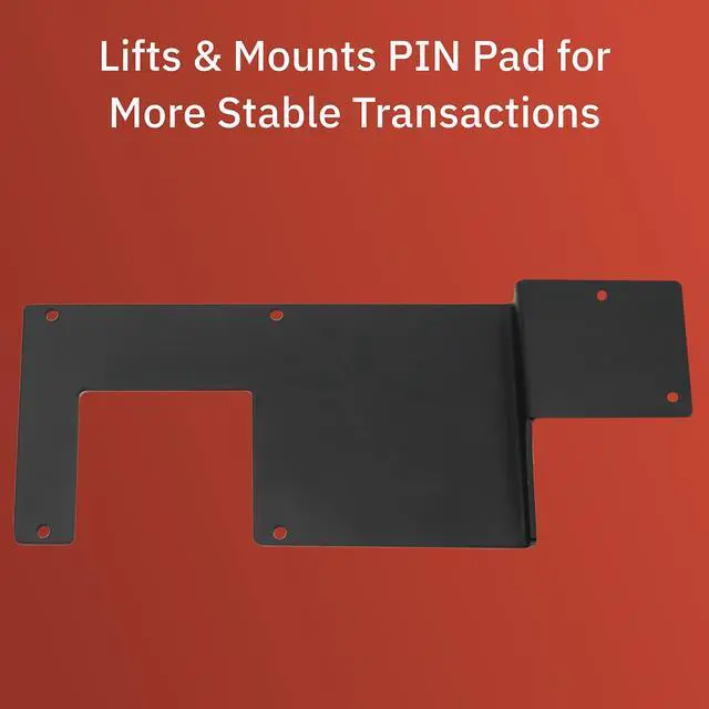 Alt view image 3 of 6 - Clover Flex PIN Pad VESA Lift Mounting Bracket for Wallaby Self-Service Stand, Screw-in Installation, Black