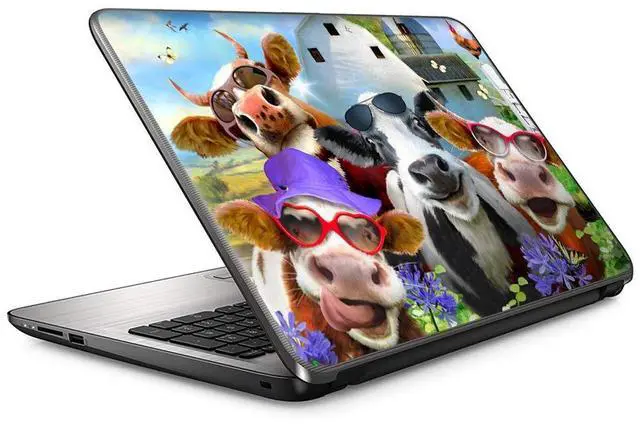 Main image of Udderly Cool - 13 inches Custom Fit Made to Order Laptop Notebook Skin Vinyl Sticker Cover Decal Fits HP Lenovo Apple Mac Dell Compaq Acer