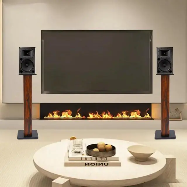 Alt view image 6 of 7 - Speaker Stands, 34 Inch Speaker Stands Pair for Surround Sound, Heavy Duty Freestanding Bookshelf Speaker Stand for Living Room, Bedroom, Study
