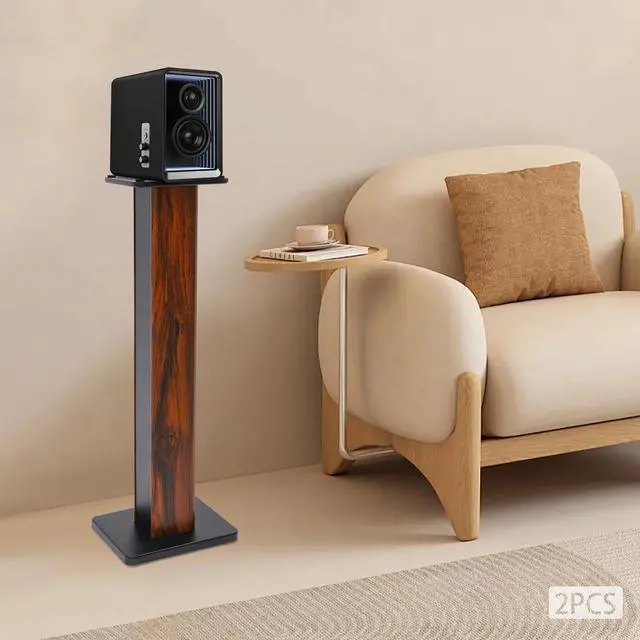 Alt view image 7 of 7 - Speaker Stands, 34 Inch Speaker Stands Pair for Surround Sound, Heavy Duty Freestanding Bookshelf Speaker Stand for Living Room, Bedroom, Study