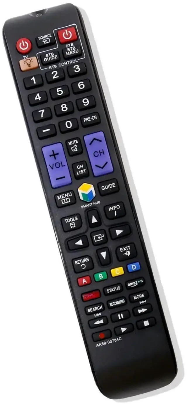 Alt view image 5 of 7 - AA59-00784C TV Remote Control for Samsung TV in Living Rooms or Rooms | Size approximately 7 x 2 x 1 in, Replacement Remote Compatible Models UN32F5500 UN32F5500AF UN32F5500AFXZA UN32F6300