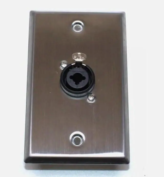 Alt view image 2 of 5 - (2) Two Single Wall Plates w/Single Genuine Neutrik NCJ6FI-S Combo 3-Pin F/1/4"