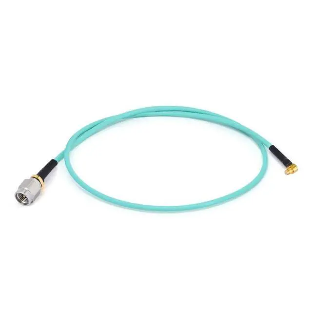 Alt view image 2 of 2 - RF Cable Assembly, 2.92mm Male to GPO SMP Female Right Angle RF Cable Assembly, RG-405SS Flexible Coax, DC-40GHz (200 mm)