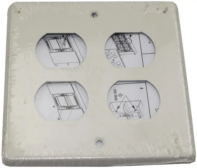 Main image of Wiremold V4047BB 2-Gang Cover Plate With 2 Duplex Opening, Ivory